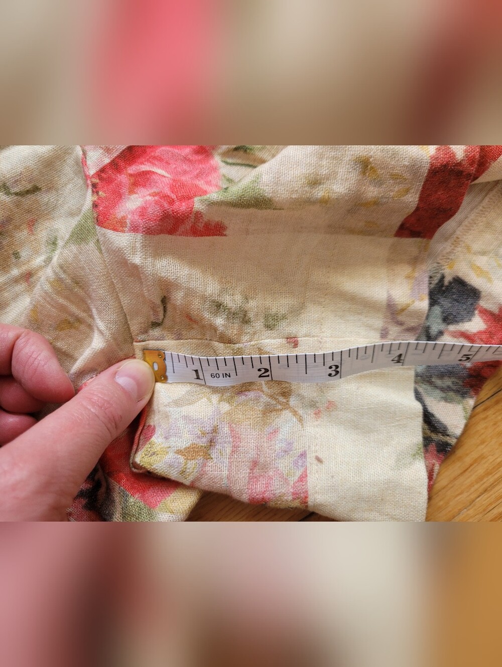 Sézane Alberello Shorts – Magda Floral Patchwork Linen – EU 44 / US 12 - Picture 5 of 11